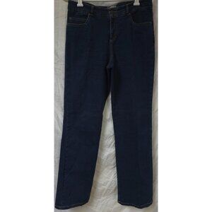 Tribal Jeans Stretch-Extensible Womens Sz 8 Mid Rise Dark Wash Denim Jeans 32x33